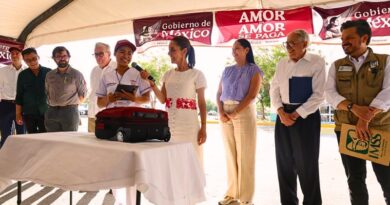Zoé Robledo y la presidenta dieron arranque al programa que llevará atención médica a domicilio a adultos mayores y personas con discapacidad en Sinaloa.